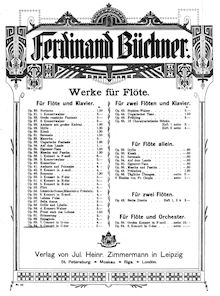 Partition complète, flûte Concerto No.8, Op.64, C major, Büchner, Ferdinand