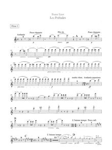 Partition flûte 1, 2, 3 / Piccolo, Les Préludes, Symphonic Poem No.3