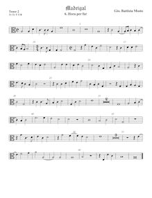 Partition ténor viole de gambe 2, alto clef, Madrigali a 5 voci, Libro 2 par Giovanni Battista Mosto par Giovanni Battista Mosto