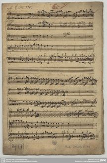 Partition complète, violon Concerto en E minor, E minor, Pisendel, Johann Georg