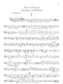 Partition Basses, Symphony en B-flat major, Chausson, Ernest