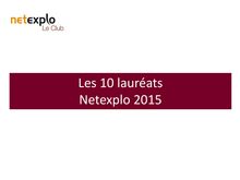 Lauréats Netexplo 2015