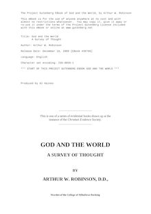 God and the World - A Survey of Thought