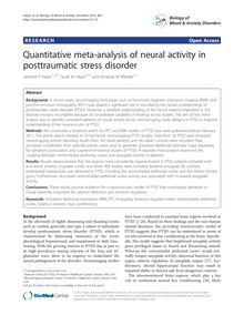 Quantitative meta-analysis of neural activity in posttraumatic stress disorder
