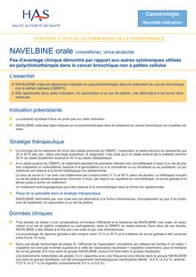 NAVELBINE (poumon) - Synthèse d avis NAVELBINE - CT-6288