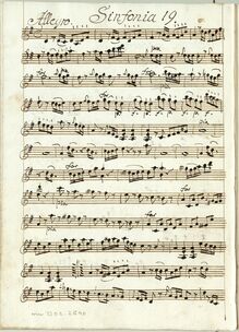 Partition parties [incomplete], Symphony en D major, D, Asplmayr, Franz