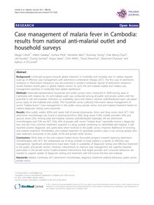 Case management of malaria fever in Cambodia: results from national anti-malarial outlet and household surveys
