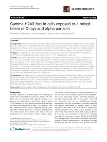 Gamma-H2AX foci in cells exposed to a mixed beam of X-rays and alpha particles