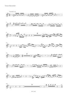 Partition Var.29 - ténor enregistrement , Goldberg-Variationen, Goldberg Variations ; Aria mit 30 Veränderungen ; Clavier-Übung IV