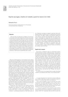 BSSA 69, 2005, pp. 21-33 > Sébastien BAUD  Esprits sauvages,  citadins et maladie, quand la nature