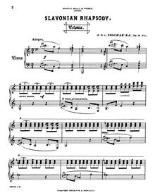 Partition No.1: Polonia, Slavonian Rhapsodies, C major (No.1), Prochaźka, J. O. von
