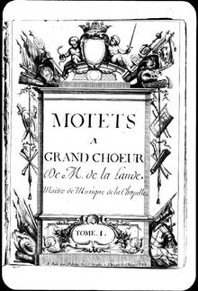 Partition Grand Motets, Tome I, Grands Motets, Cauvin collection