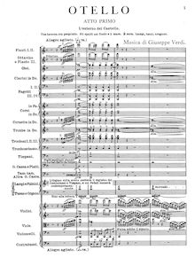 Partition Act I, Otello, Dramma lirico in quattro atti, Verdi, Giuseppe