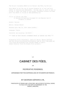 Le Cabinet des Fées par Leprince de Beaumont, Perrault, et Gérard