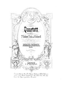 Partition violoncelle, corde quatuor No.1, Op.46, G major, Scholz, Bernhard