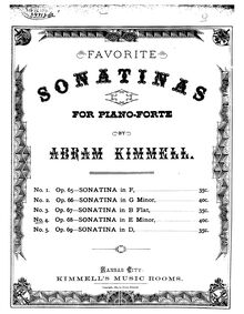 Partition complète, Sonatina No.4, E minor, Kimmell, Abram