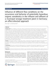 Influence of different flow conditions on the occurrence and behavior of potentially hazardous organic xenobiotics in the influent and effluent of a municipal sewage treatment plant in Germany: an effect-directed approach