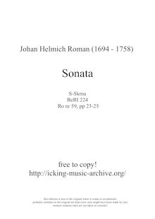 Partition complète, Sonata  en G minor pour hautbois et Continuo