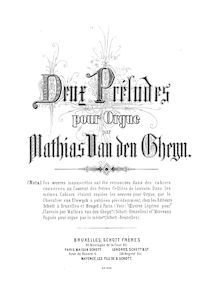 Partition complète, Two orgue préludes, Gheyn, Matthias van den