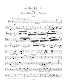 Partition de viole de gambe, Quintette en Fa mineur, pour piano, 2 violons, alto et violoncelle