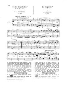 Partition complète, 6 Bagatelles, Beethoven, Ludwig van par Ludwig van Beethoven