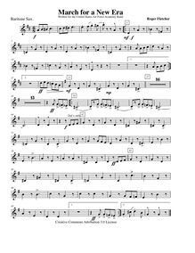 Partition baryton Saxophone (E♭), March pour a New Era, F major