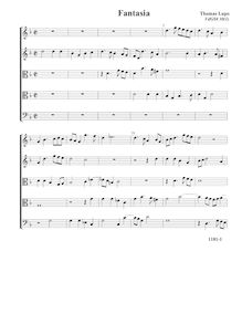 Partition , partie 1, Fantasia VdGS No.30(1) - partition complète (Tr Tr T T B), fantaisies pour 5 violes de gambe