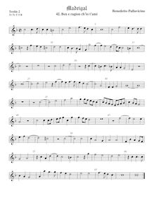 Partition viole de gambe aigue 2, Madrigali a 5 voci, Libro 4, Pallavicino, Benedetto par Benedetto Pallavicino