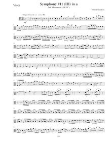 Partition altos, Symphony No.11  Latin , A minor, Rondeau, Michel