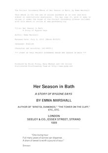 Her Season in Bath - A Story of Bygone Days