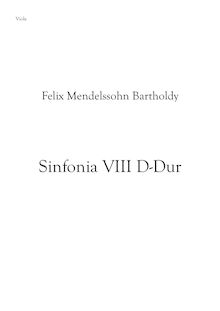 Partition viole de gambe I, II, III, corde Symphony No.8 en D major
