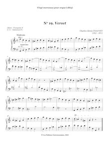Partition No , Verset, 20 célèbres pièces, Chauvet, Alexis par Alexis Chauvet