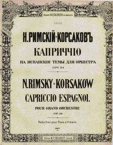 Partition Cover, Chromolithograph Title page, Spanish Capriccio