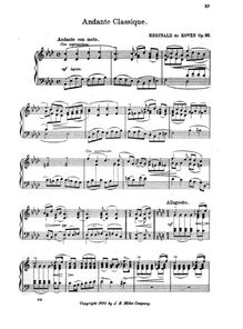 Partition complète, Andante classique, A♭ major, De Koven, Reginald