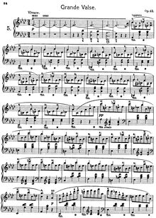 Partition complète (alternate scan), Waltz, A♭ major, Chopin, Frédéric