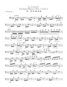 Partition basson 1, 2, Lašské Tance, Janáček, Leoš par Leoš Janáček