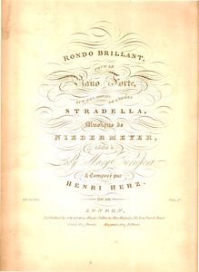 Partition complète, Rondo Brillant sur de Motifs de l Opéra Stradella de Niedermeyer, Op.99