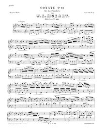 Partition complète, Piano Sonata No.13, Linz Sonata, B♭ major, Mozart, Wolfgang Amadeus par Wolfgang Amadeus Mozart