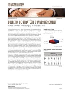 Investment Strategy Bulletin - 2010.11.23 - Irlande - comment amener  un pays au bord de la faillite