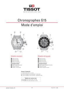Mode d emploi Chronographes G15 de Tissot