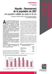 Mayotte : Recensement  de la population de 2007 