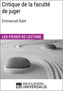 Critique de la faculté de juger d Emmanuel Kant