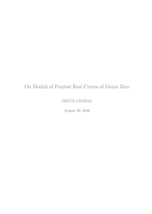 On Moduli of Pointed Real Curves of Genus Zero