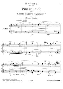 Partition Tannhäuser -- Pilgerchor, 2 Improvisations sur des Motifs de R. wagner