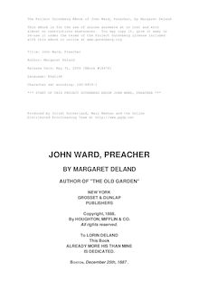 John Ward, Preacher