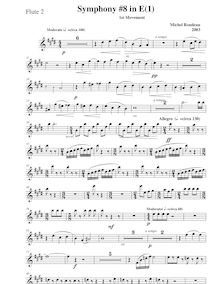 Partition flûte 2, Symphony No.8, E major, Rondeau, Michel