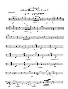 Partition violoncelles, Lašské Tance, Janáček, Leoš par Leoš Janáček