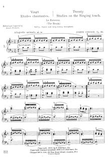 Partition complète, 20 Etudes Chantantes, 20 Etudes in the Singing Touch