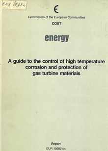 A guide to the control of high temperature corrosion and protection of gas turbine materials