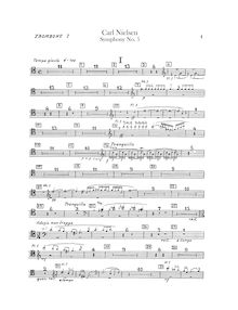 Partition Trombone 1, 2, 3, Tuba, Symphony No. 5, Op. 50, Nielsen, Carl